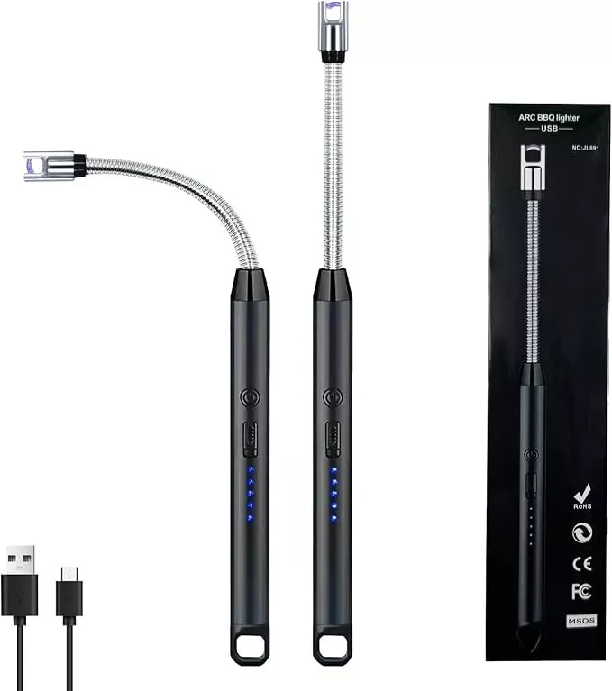 Electric - lighter Rechargeable Kitchen Lighter - Stove Long Neck Arc 360ยฐ Flexible Lighter