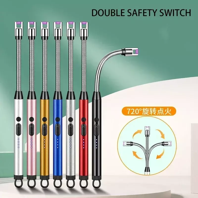 Electric - lighter Rechargeable Kitchen Lighter - Stove Long Neck Arc 360ยฐ Flexible Lighter