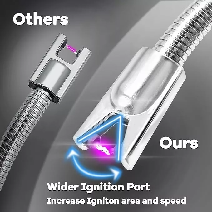Electric - lighter Rechargeable Kitchen Lighter - Stove Long Neck Arc 360ยฐ Flexible Lighter