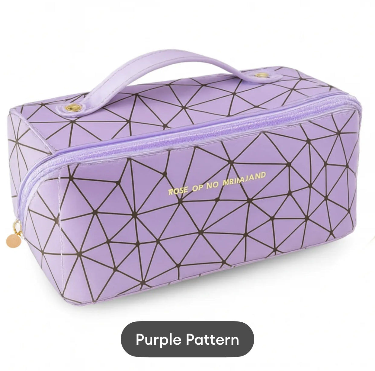 Premium Leather Travel Makeup Bag โ Waterproof with Alloy Zipper