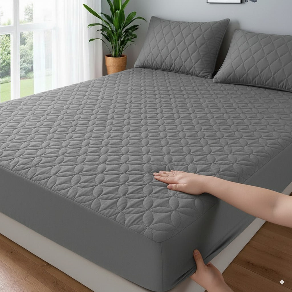Waterproof Quilted Mattress Protector Pakistan - Bed Cover COD