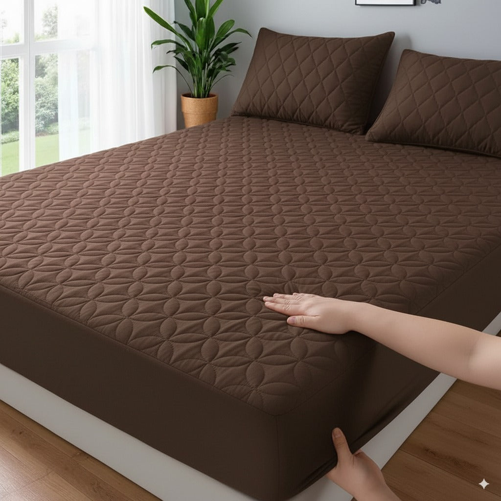 Waterproof Quilted Mattress Protector Pakistan - Bed Cover COD