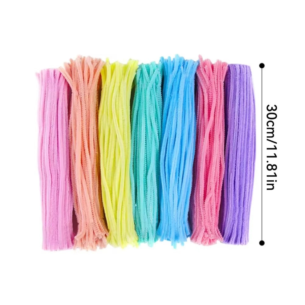 DIY Art & Craft Fuzzy Sticks (100 Pcs)