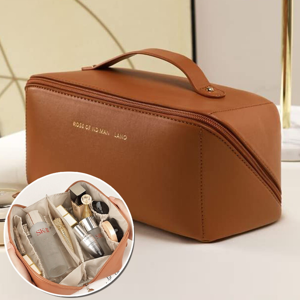 Leather Travel Makeup Bag Pakistan - Waterproof COD | AR Merchant