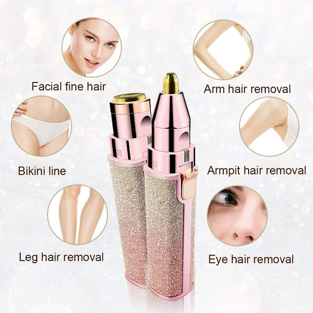 2-IN-1 EYEBROW TRIMMER & HAIR SHAVER โ USB RECHARGEABLE & PORTABLE