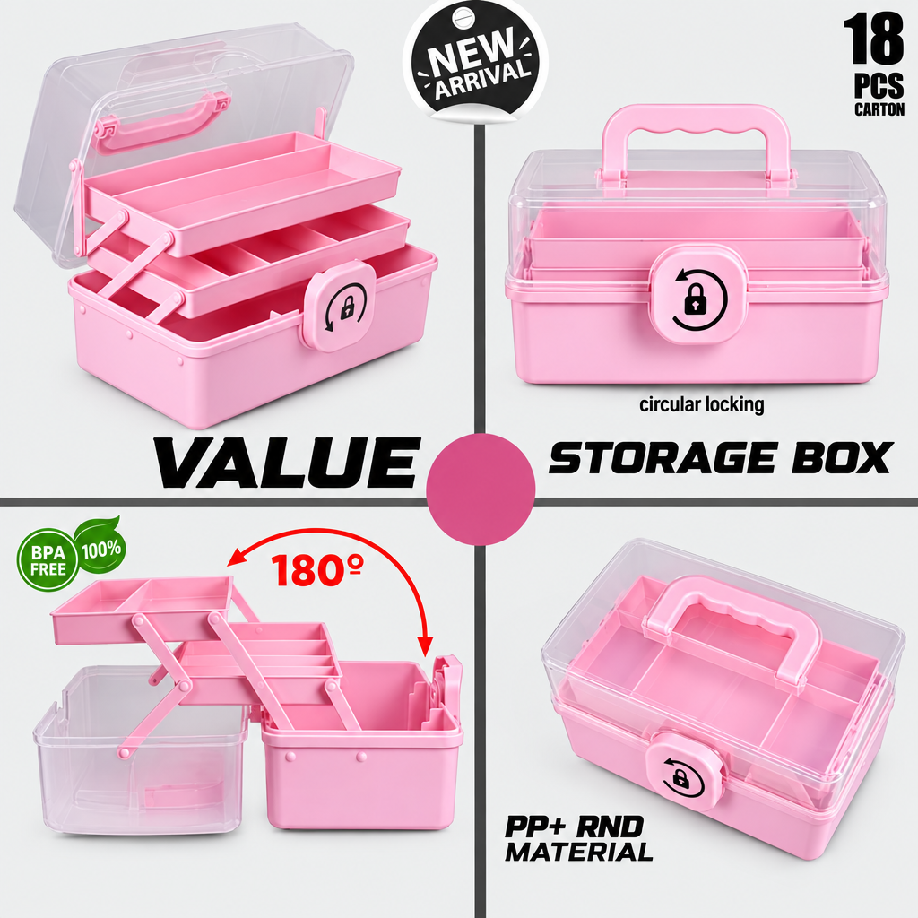 Medicine & Cosmetics Storage Organizer Box Pakistan - COD