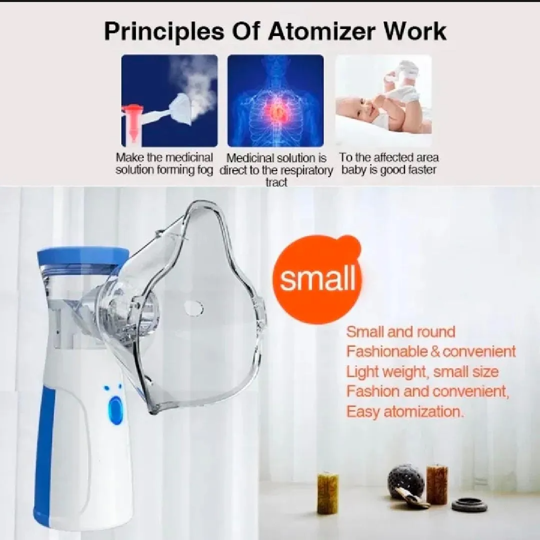 Compact Mesh Nebulizer โ Portable Inhaler for Home & Travel