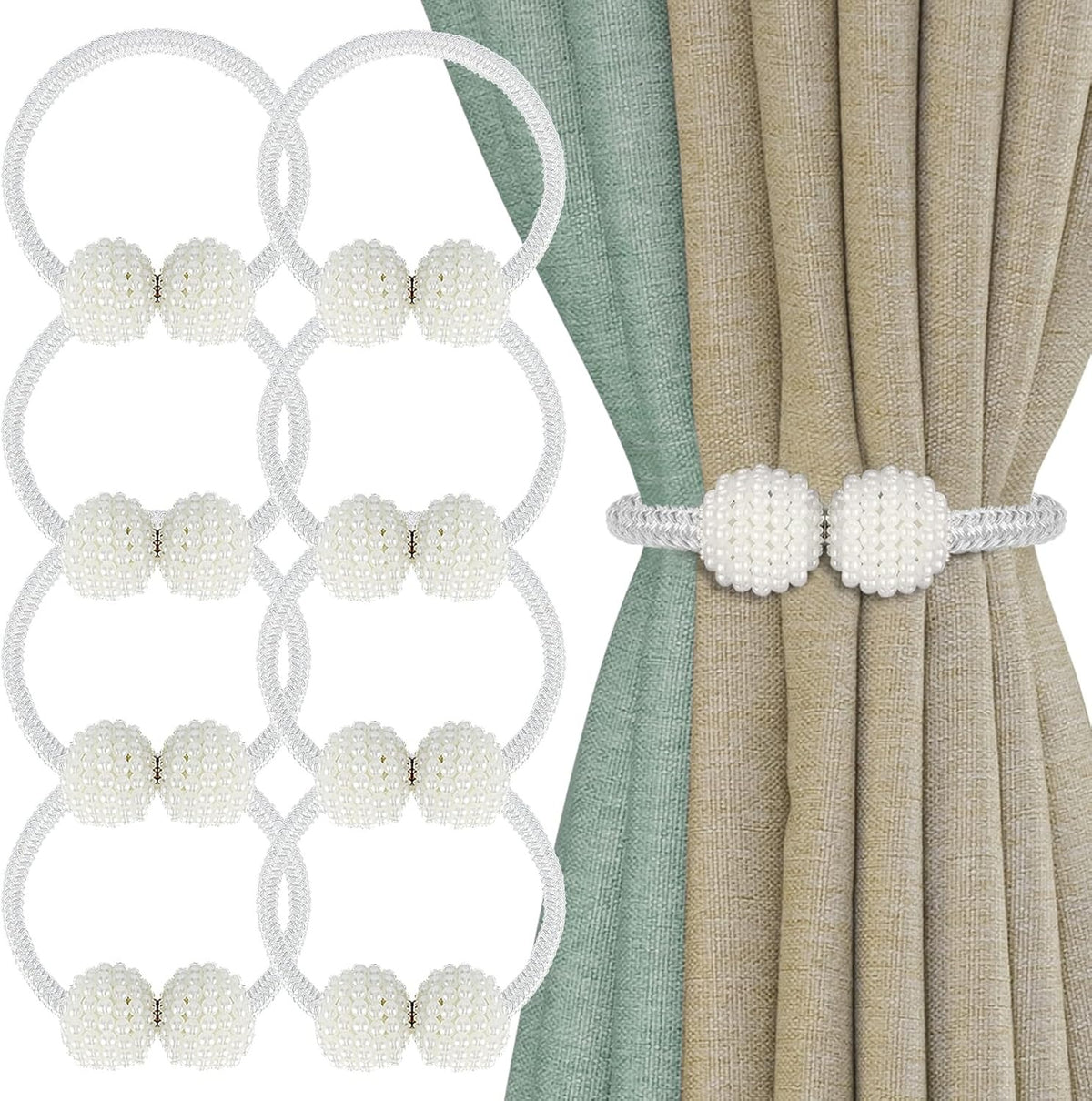 Magnetic Curtain Tiebacks Pakistan - Pearl Holdbacks COD Available