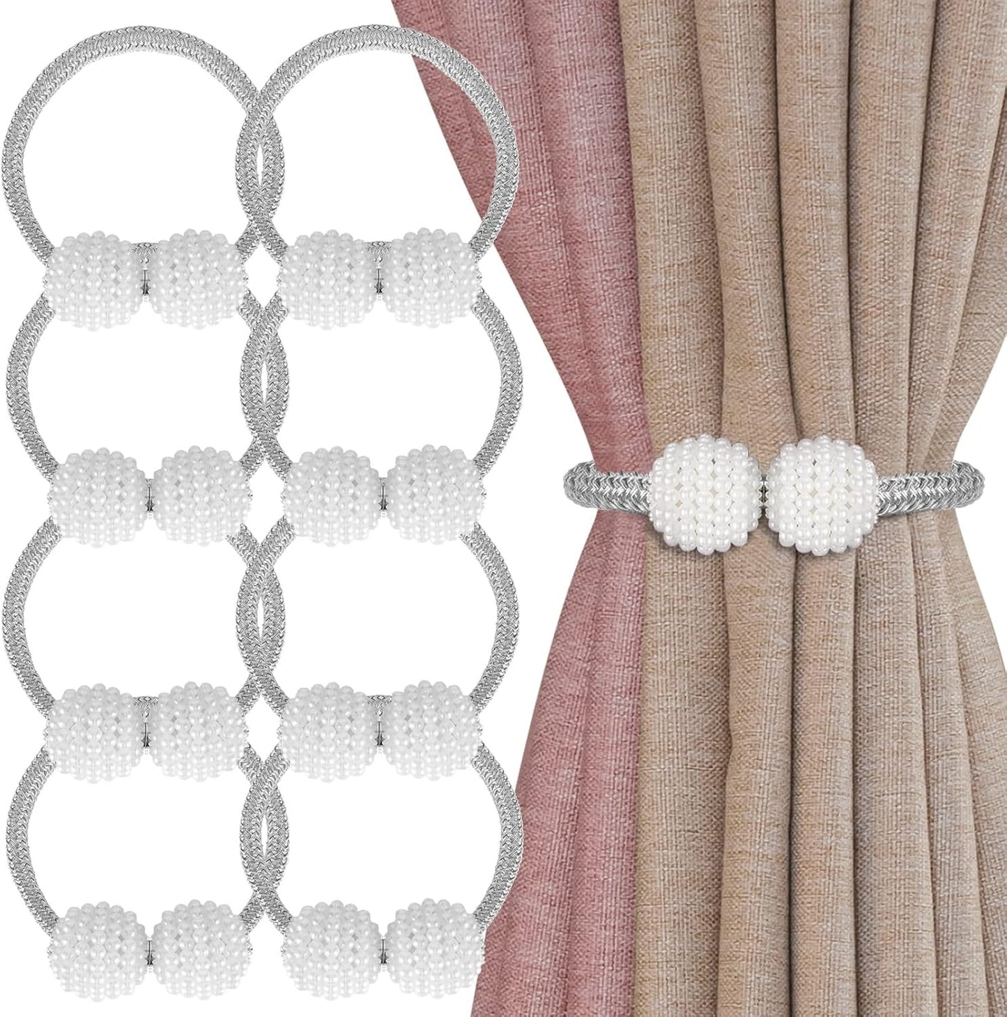 Magnetic Curtain Tiebacks Pakistan - Pearl Holdbacks COD Available