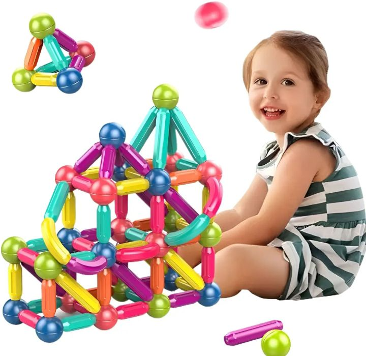 Magnetic Building Sticks Toy Set for Kids