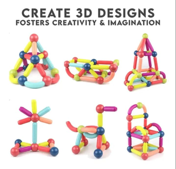 Magnetic Building Sticks Toy Set for Kids