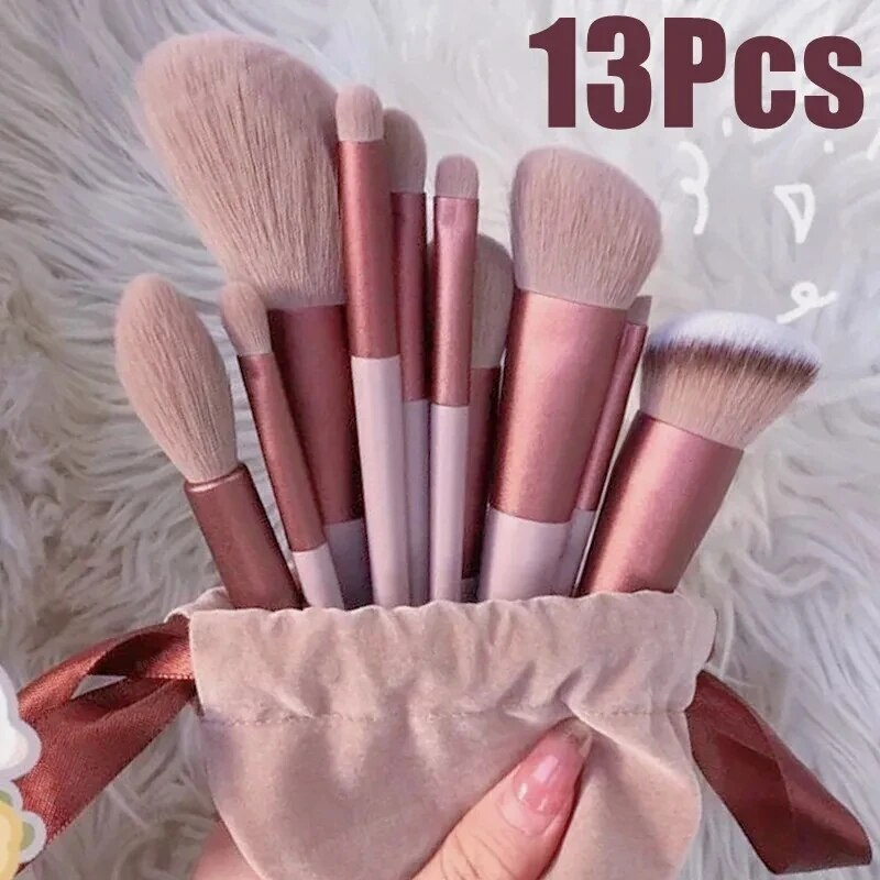 13-Piece Makeup Brush Set with Pouch