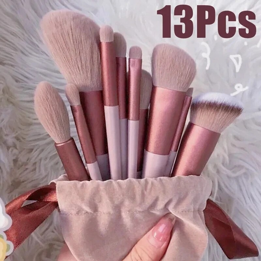 13-Piece Makeup Brush Set with Pouch