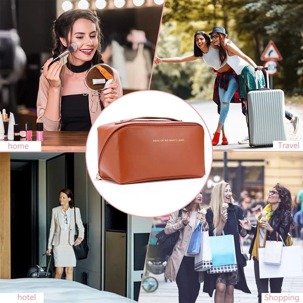 Leather Travel Makeup Bag Pakistan - Waterproof COD | AR Merchant