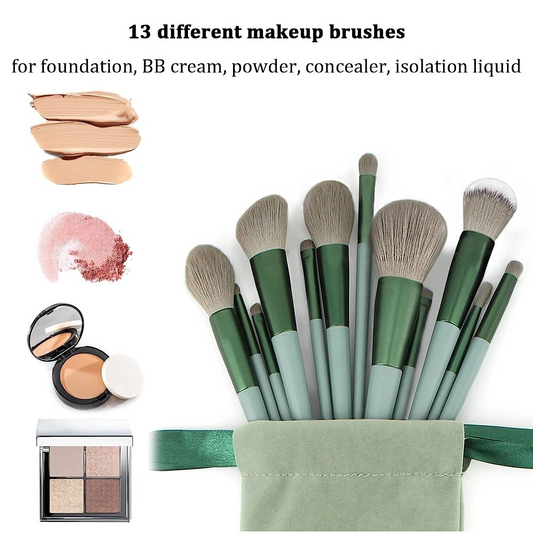 13-Piece Makeup Brush Set with Pouch