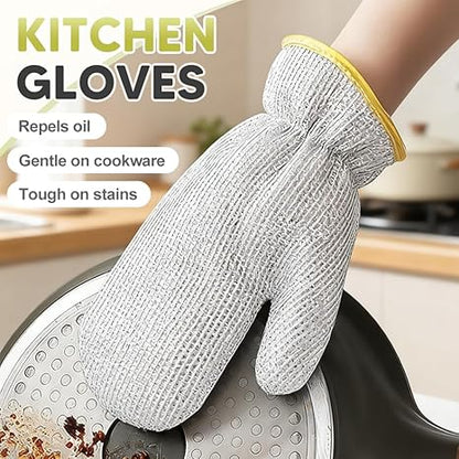 Oil-Repellent Kitchen Cleaning Gloves