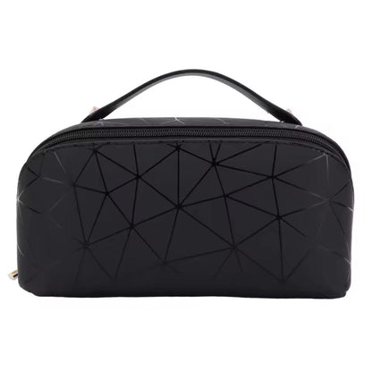 Premium Leather Travel Makeup Bag – Waterproof with Alloy Zipper