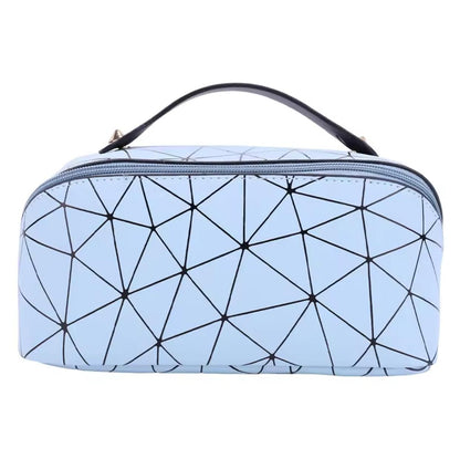 Premium Leather Travel Makeup Bag – Waterproof with Alloy Zipper