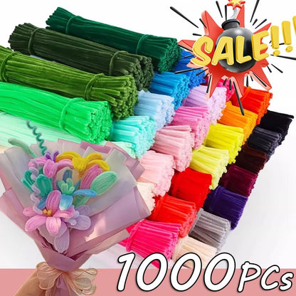 DIY Art & Craft Fuzzy Sticks (100 Pcs)