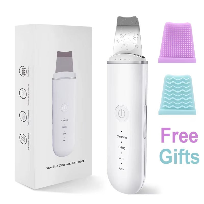 Ultrasonic Skin Scrubber Facial Spatula – 3-in-1 Deep Cleansing, Lifting Face Care Device