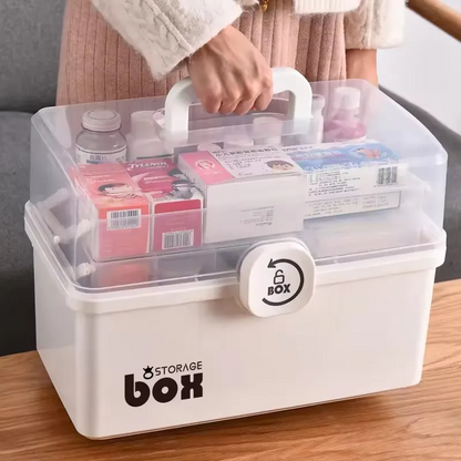 Family Emergency Medicine Organizer Box
