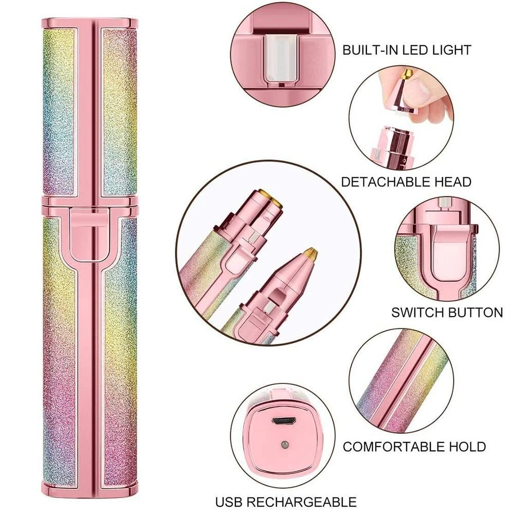 2-IN-1 EYEBROW TRIMMER & HAIR SHAVER – USB RECHARGEABLE & PORTABLE
