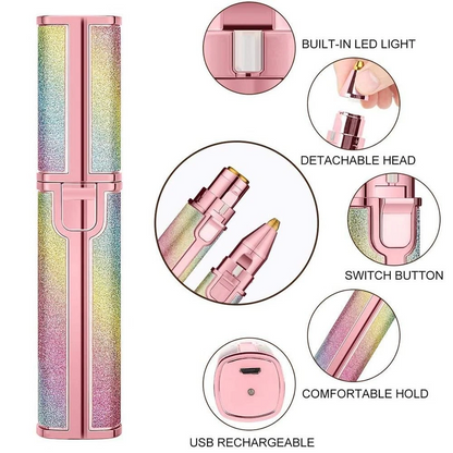 2-IN-1 EYEBROW TRIMMER & HAIR SHAVER – USB RECHARGEABLE & PORTABLE