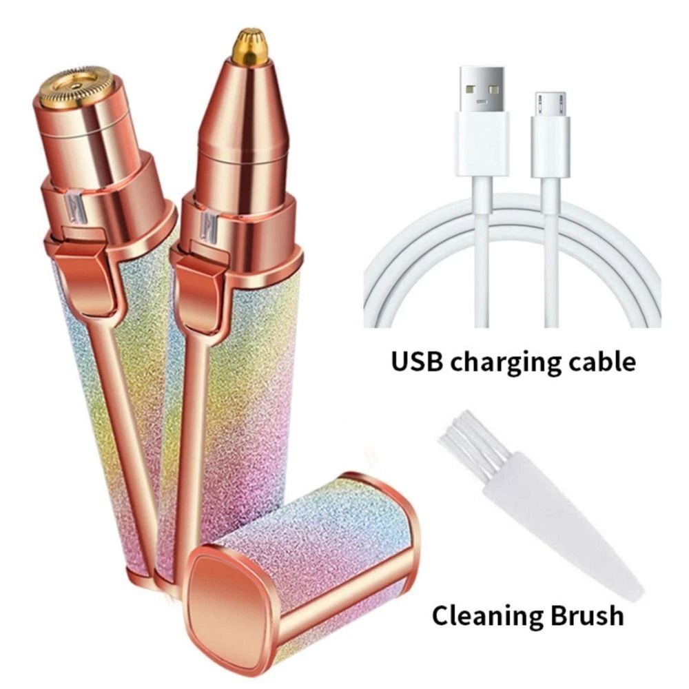 2-IN-1 EYEBROW TRIMMER & HAIR SHAVER – USB RECHARGEABLE & PORTABLE