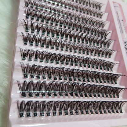 ANJIEER DIY Eyelash Extension Kit – Mink, Soft & Natural Professional Cluster Lashes with Bond, Seal, and Remover
