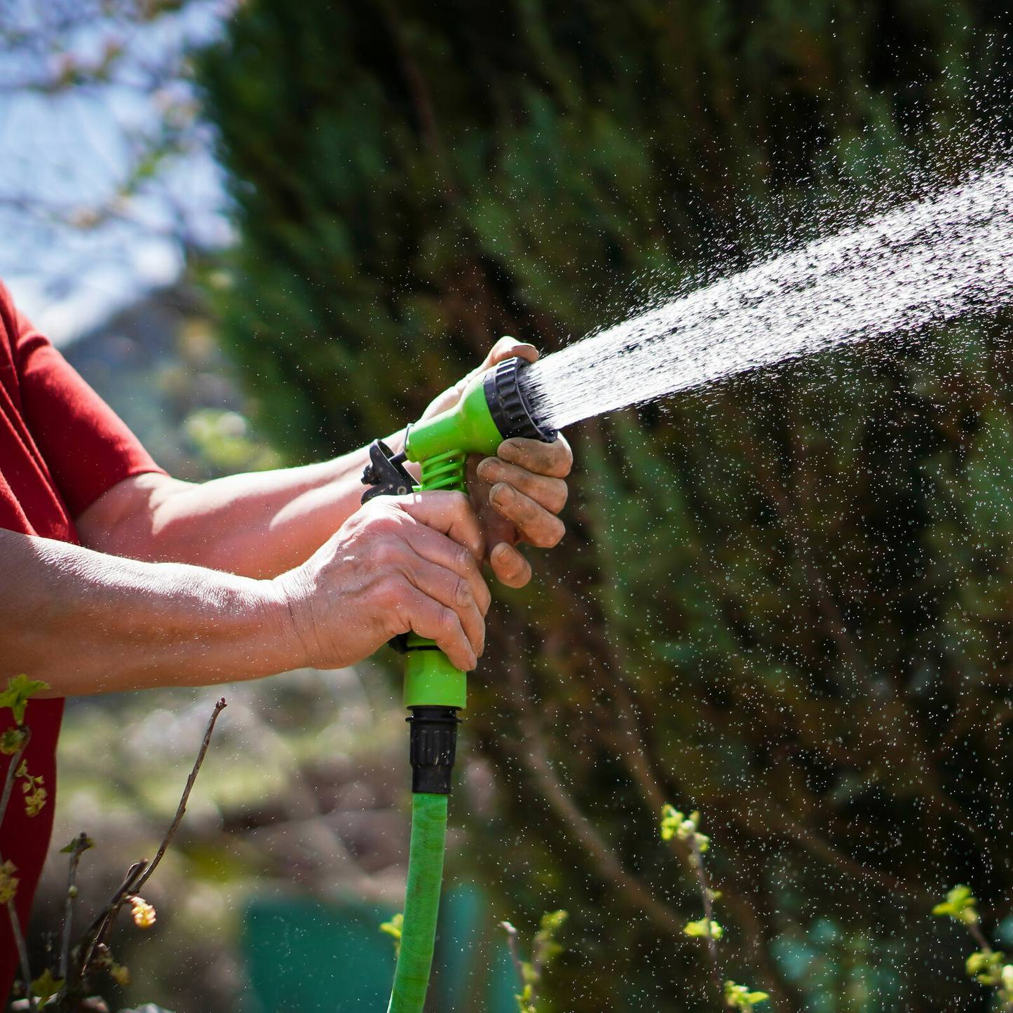 Expandable Garden Hose with 7-Pattern Spray Nozzle 100ft