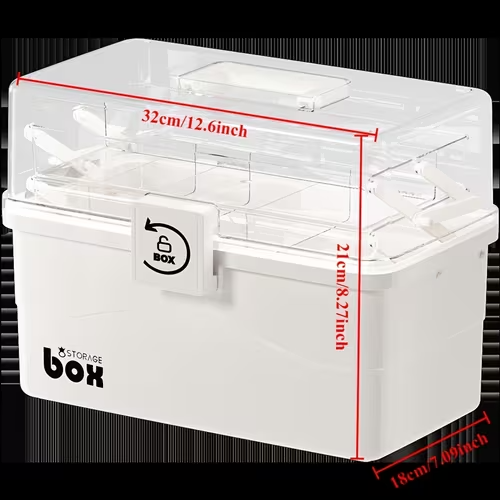 Family Emergency Medicine Organizer Box