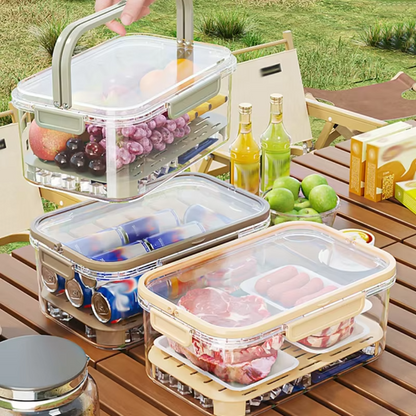 Easy to Carry Clear Food Container for Keeping Outdoor Meals Fresh