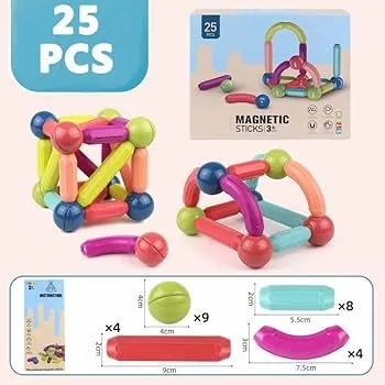 Magnetic Building Sticks Toy Set for Kids