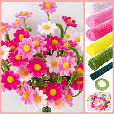 DIY Art & Craft Fuzzy Sticks (100 Pcs)