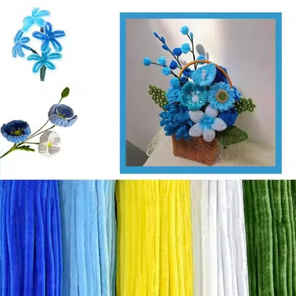 DIY Art & Craft Fuzzy Sticks (100 Pcs)