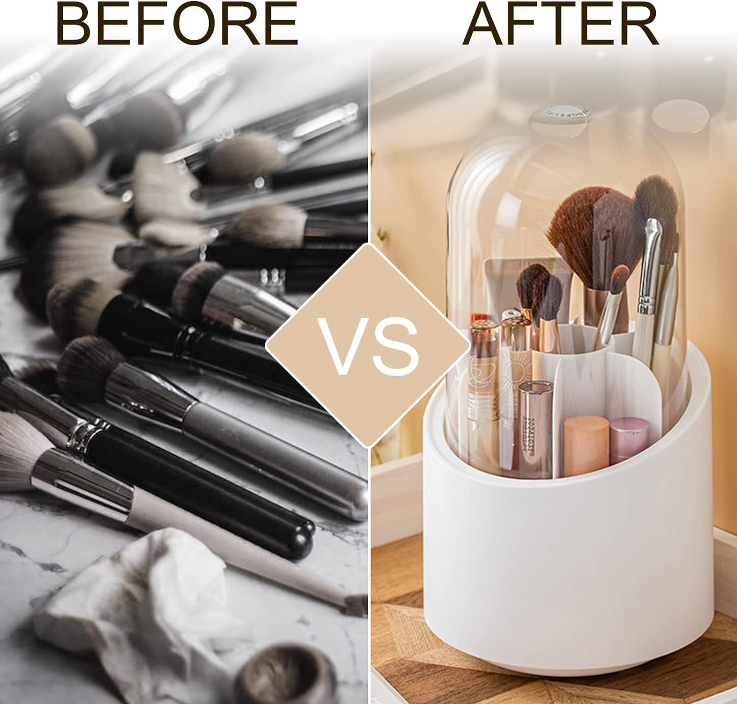 360° Rotating Makeup Organizer
