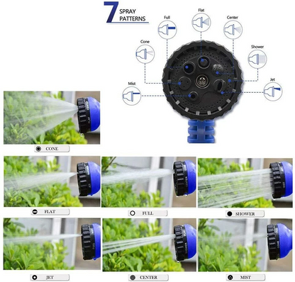Expandable Garden Hose with 7-Pattern Spray Nozzle 100ft