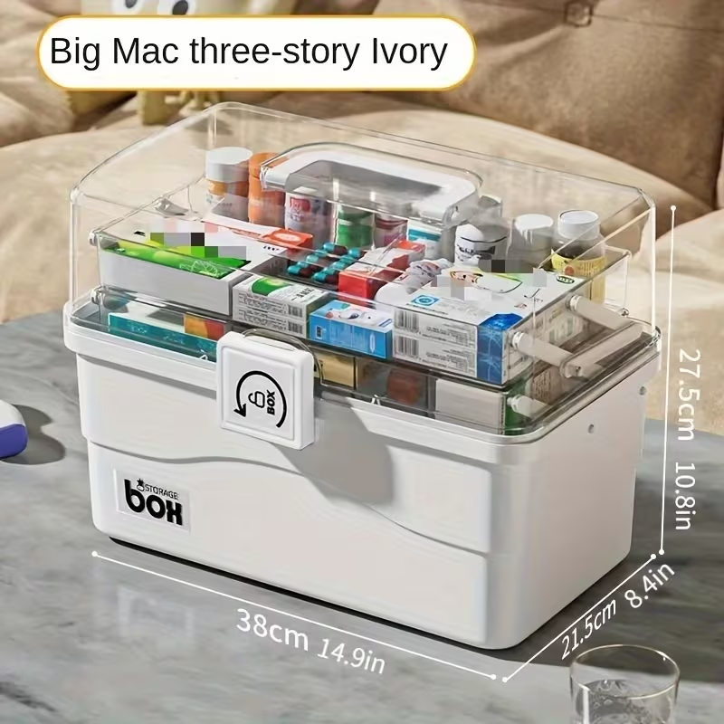 Family Emergency Medicine Organizer Box